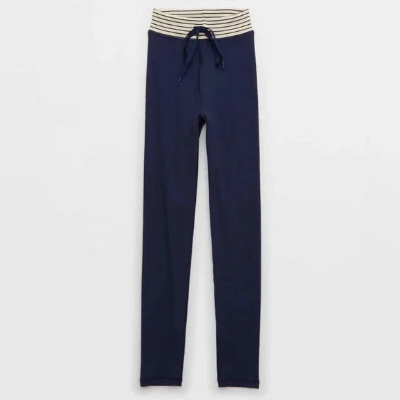 NWT Aerie Offline Womens Navy Ribbed 7/8 Legging Drawstring - Size Small - Picture 4 of 11